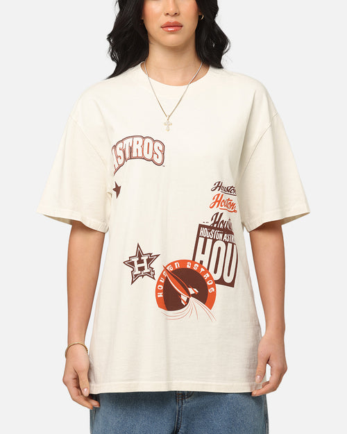 Majestic Athletic Houston Astros Patchwork T-Shirt Ecru