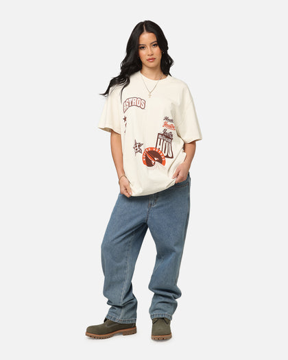 Majestic Athletic Houston Astros Patchwork T-Shirt Ecru
