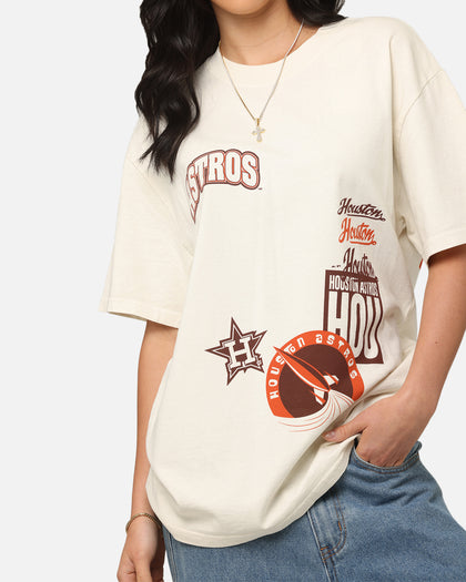 Majestic Athletic Houston Astros Patchwork T-Shirt Ecru