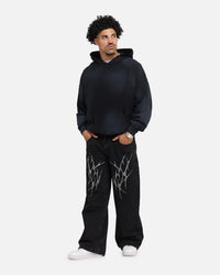 Saint Morta Manticore Boxy Hoodie Sunfade Black