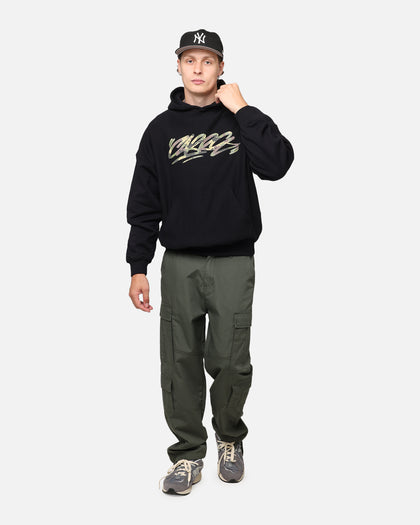 Carre Camo Script Hoodie Black