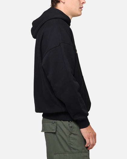 Carre Camo Script Hoodie Black