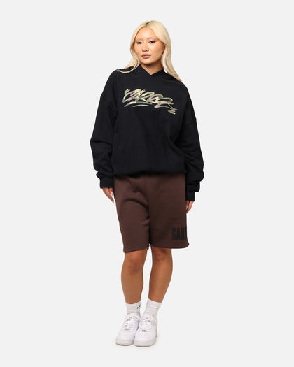 Carre Camo Script Hoodie Black