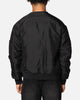 Saint Morta Gothic Nylon Bomber Jacket Black