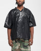 Loiter Vegan Leather Football Top Black