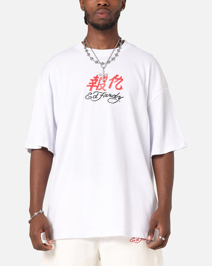 Ed Hardy Panther Ray T-Shirt White