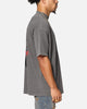 Saint Morta St Valentine Mock Neck T-Shirt Washed Charcoal
