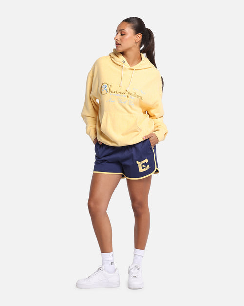Champion Vintage Logo Sweatshirt Hoodie Yellow