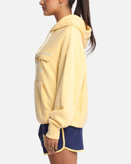 Champion Vintage Logo Sweatshirt Hoodie Yellow