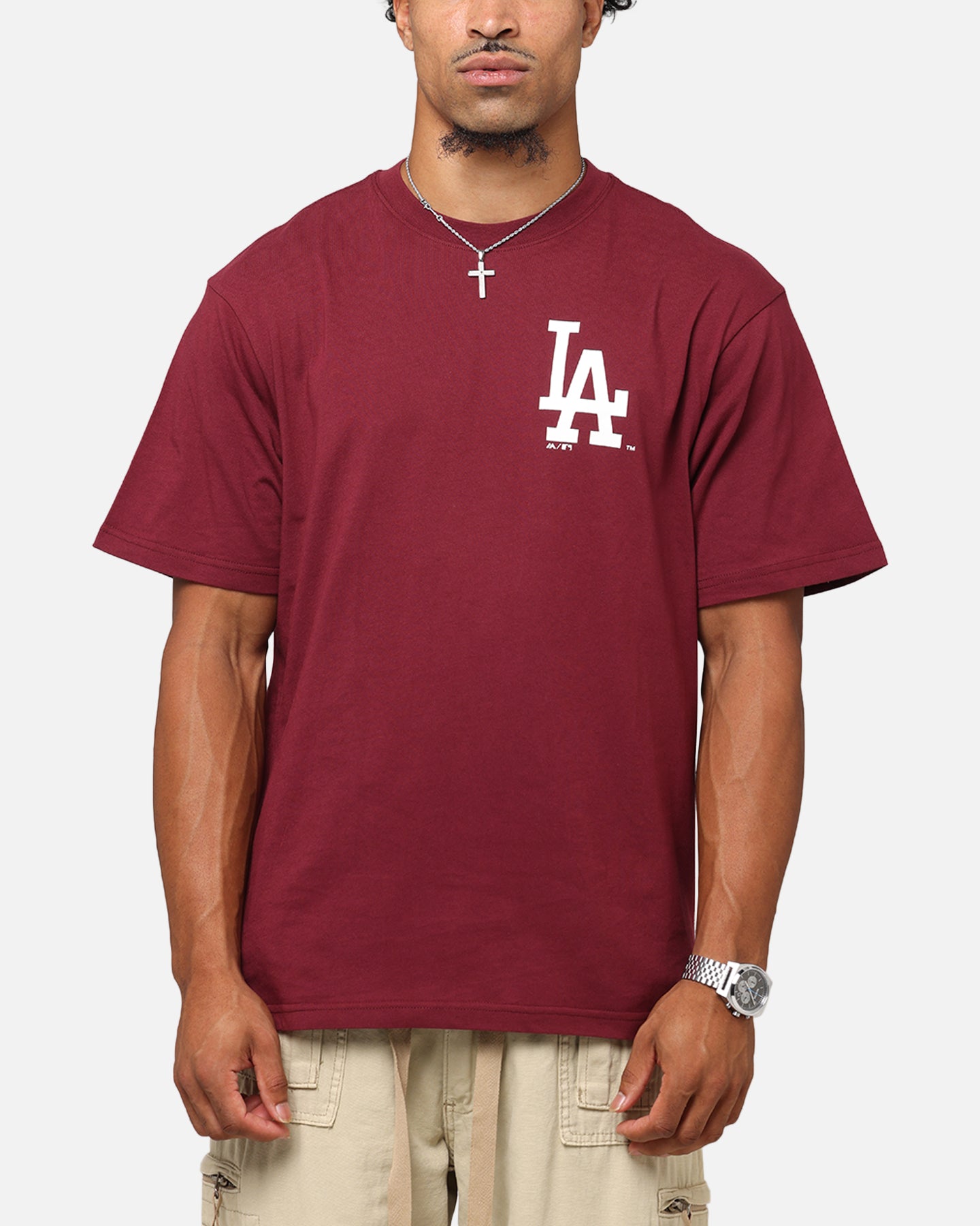 Majestic Athletic LAロゴ Dodgers Majestic Athletic Los Angeles Dodgers Cassell Wordmark T-Shirt