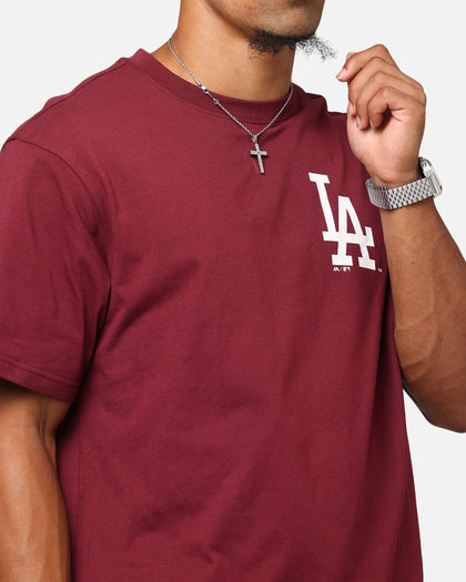 Majestic Athletic Los Angeles Dodgers Cassell Wordmark T-Shirt Maroon