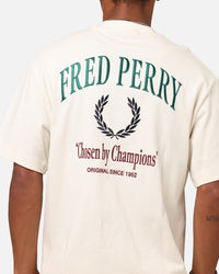 Fred Perry Embroidered Champion T-Shirt Ecru