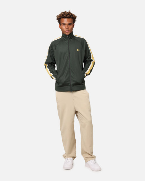 Fred Perry Two Colour Tape Track Jacket Green
