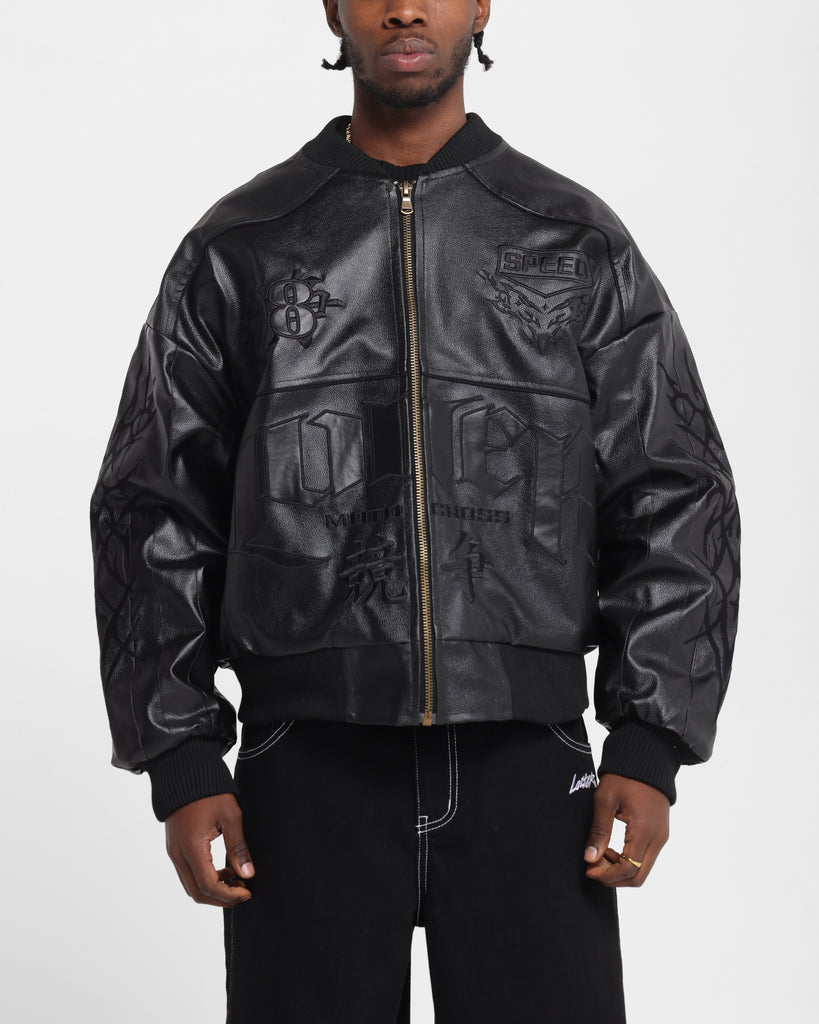 Loiter Tokyo Drift Vegan Leather Jacket Black | Culture Kings NZ
