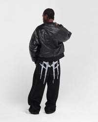 Loiter Tokyo Drift Vegan Leather Jacket Black