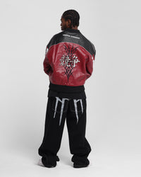 Loiter Tokyo Drift Vegan Leather Jacket Red