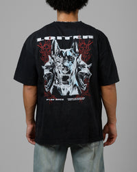 Loiter Chrome Dogs Vintage T-Shirt Black Wash