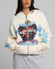 Loiter Hearts Zip Hoodie Off White