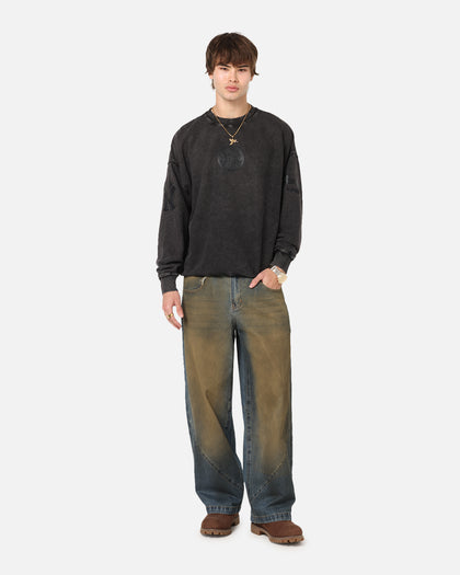 Pro Standard New York Yankees 'Wash Vanguard' Fleece Crewneck Washed Black