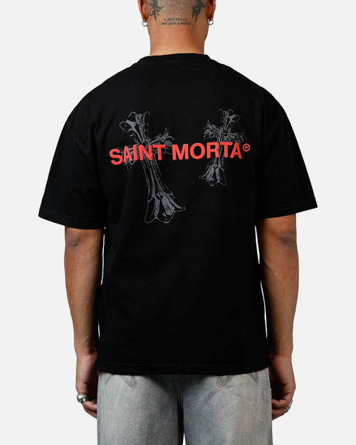Saint Morta Memoriam Drop Shoulder T-Shirt Black