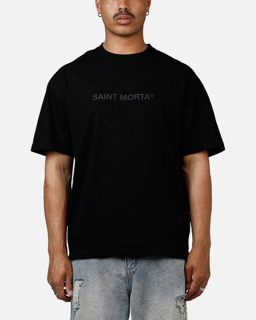 Saint Morta Memoriam Drop Shoulder T-Shirt Black