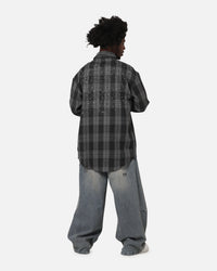 Saint Morta Spray Long Sleeve Flannel Shirt Grey