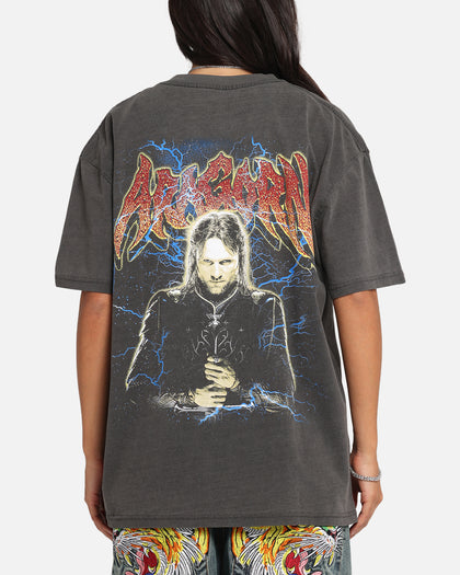 American Thrift X The Lord Of The Ring Aragorn Heavy T-Shirt Black Wash