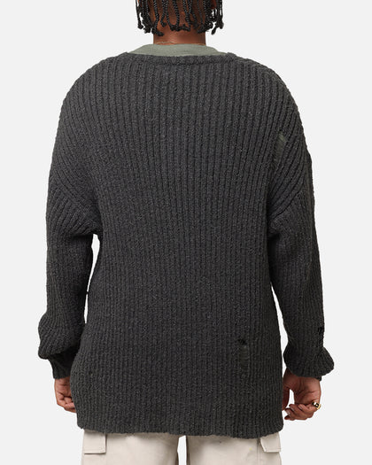XXIII Distressed Sweater Charcoal