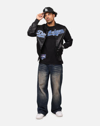 Pro Standard Los Angeles Dodgers Big Logo Satin Jacket Black