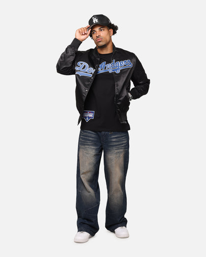 Pro Standard Los Angeles Dodgers Big Logo Satin Jacket Black