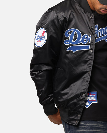Pro Standard Los Angeles Dodgers Big Logo Satin Jacket Black