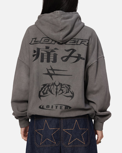 Loiter Ultimate Pain Hoodie Washed Charcoal