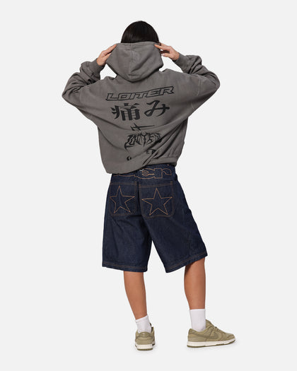 Loiter Ultimate Pain Hoodie Washed Charcoal