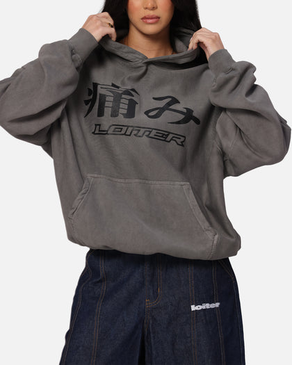 Loiter Ultimate Pain Hoodie Washed Charcoal