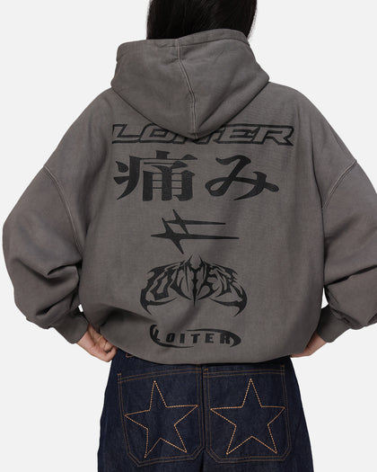 Loiter Ultimate Pain Hoodie Washed Charcoal