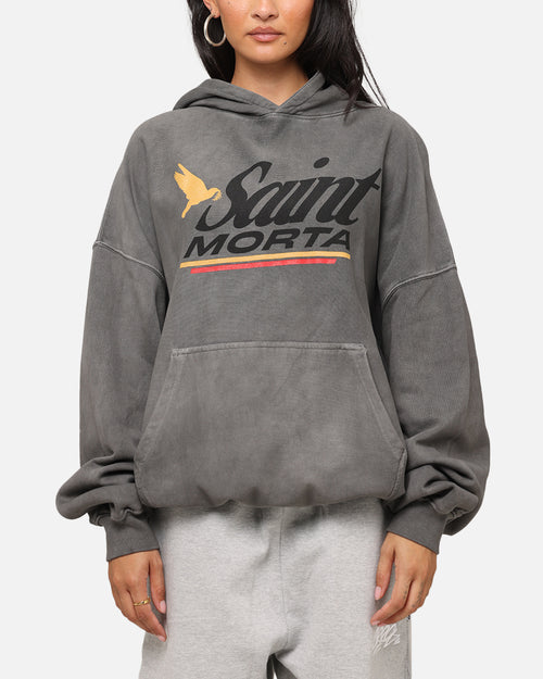 Saint Morta Adrenaline Boxy Hoodie Washed Charcoal
