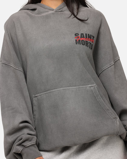 Saint Morta Forever Boxy Hoodie Washed Charcoal