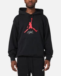 Jordan Essentials Loopback Fleece Pullover Hoodie Black/Red
