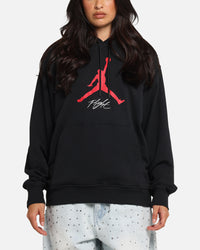 Jordan Essentials Loopback Fleece Pullover Hoodie Black/Red