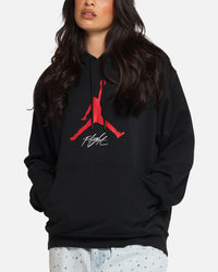 Jordan Essentials Loopback Fleece Pullover Hoodie Black/Red