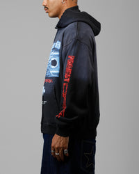 Loiter Void Zip Up Hoodie Washed Black
