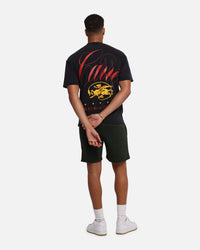 Carre Golden Scale T-Shirt Black Acidwash