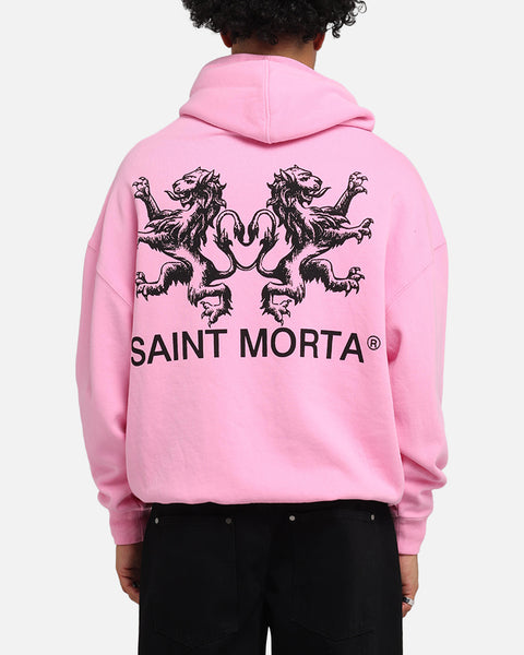 Saint Morta Lover Club Boxy Hoodie Pink | Culture Kings NZ