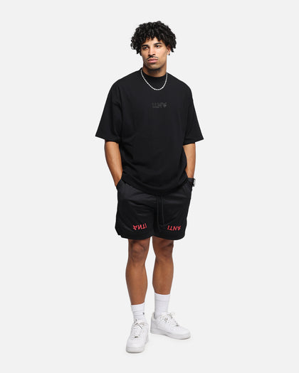 The Anti Order Azero Stencil Mock Neck T-Shirt Black