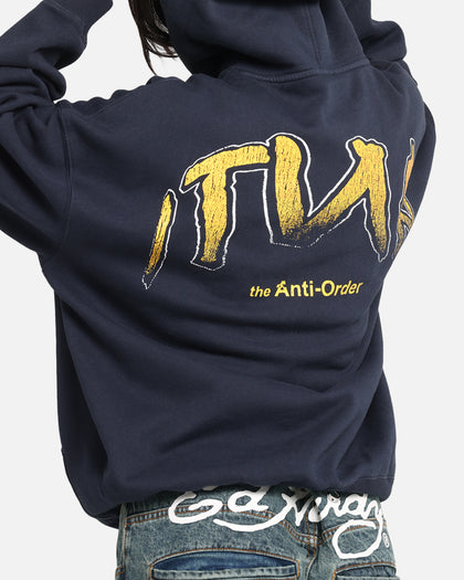 The Anti Order Anti Collegate Boxy Hoodie Navy