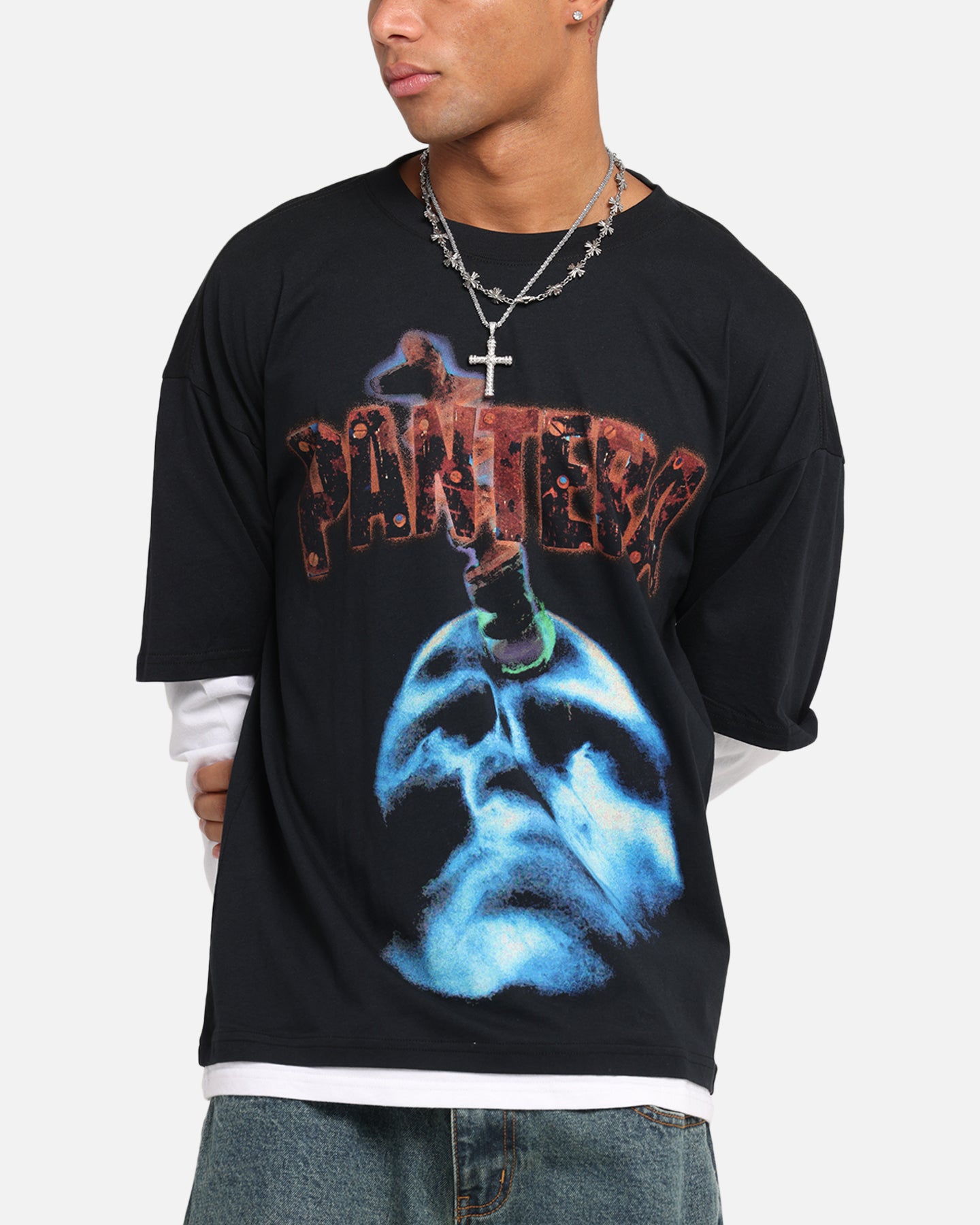 PANTERA ツアーTシャツ　Lサイズ Pantera Pantera Layered Long Sleeve T-Shirt Black Wash | Culture