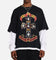 G N Roses Roses Layered Long Sleeve T-Shirt Black Wash