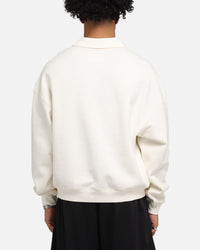 Mitchell & Ness New York Knicks Boxy Quarter Zip Crewneck Egret