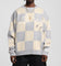 Loiter Checker Knit Sweater Grey/Off White