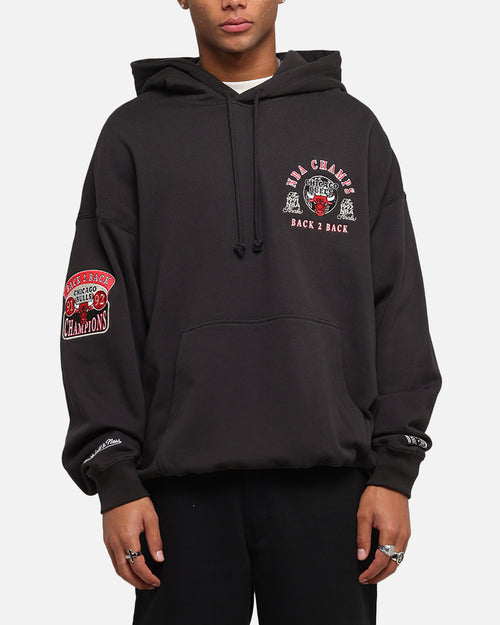 Mitchell & Ness Chicago Bulls National Champions Hoodie Faded Black